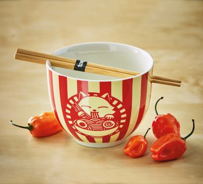 Cat Noodle Bowl &amp; Chopsticks