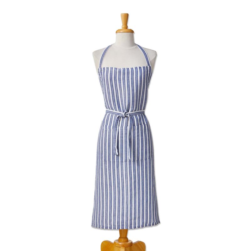 Blue &amp; White Stripe Apron