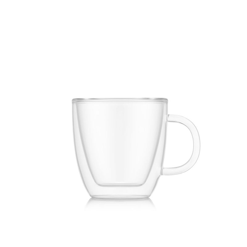 Bodum Double Wall Glass Espresso Cup with Handle, set of 2