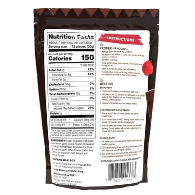 7oz  Dark Chocolate Raspberry Candy Wafers