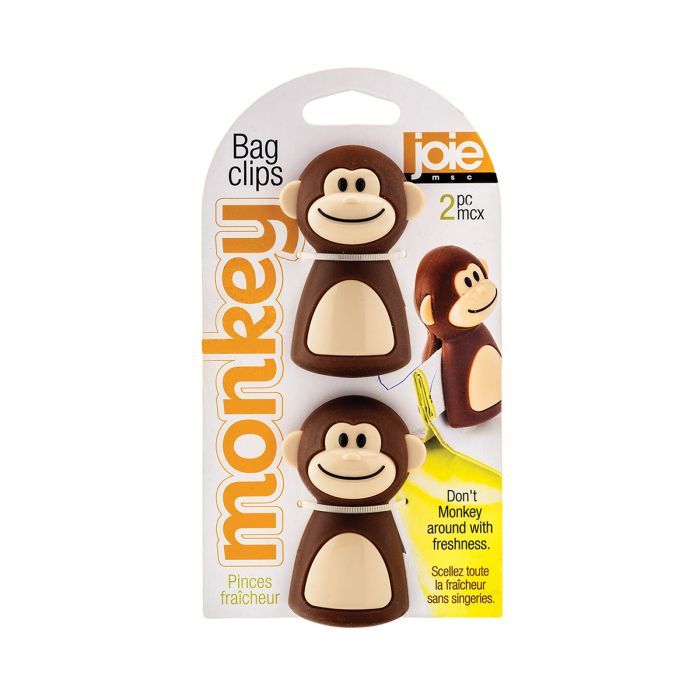 Monkey Bag Clips, set of 2