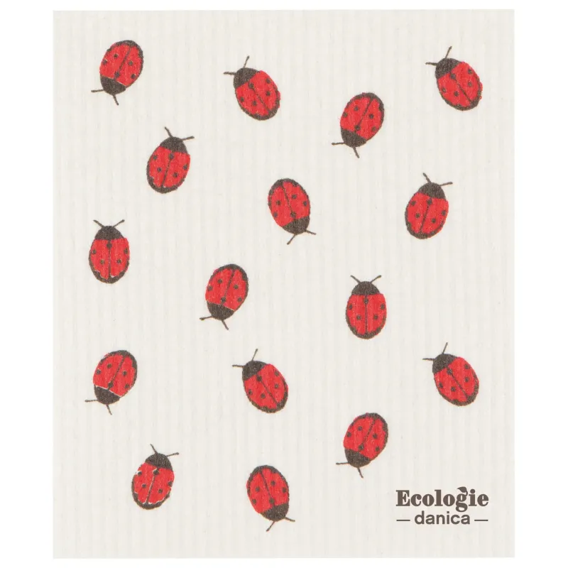 Ladybug Cellulose Dishcloth