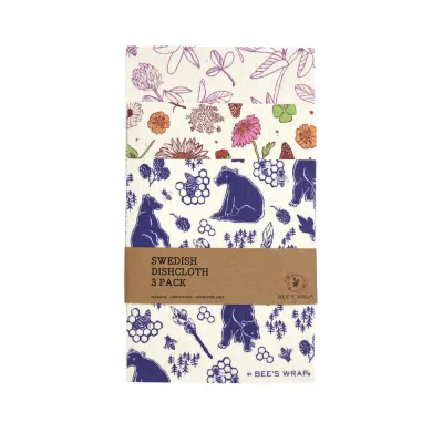 Bees Wrap Cellulose Dishcloths, set of 3