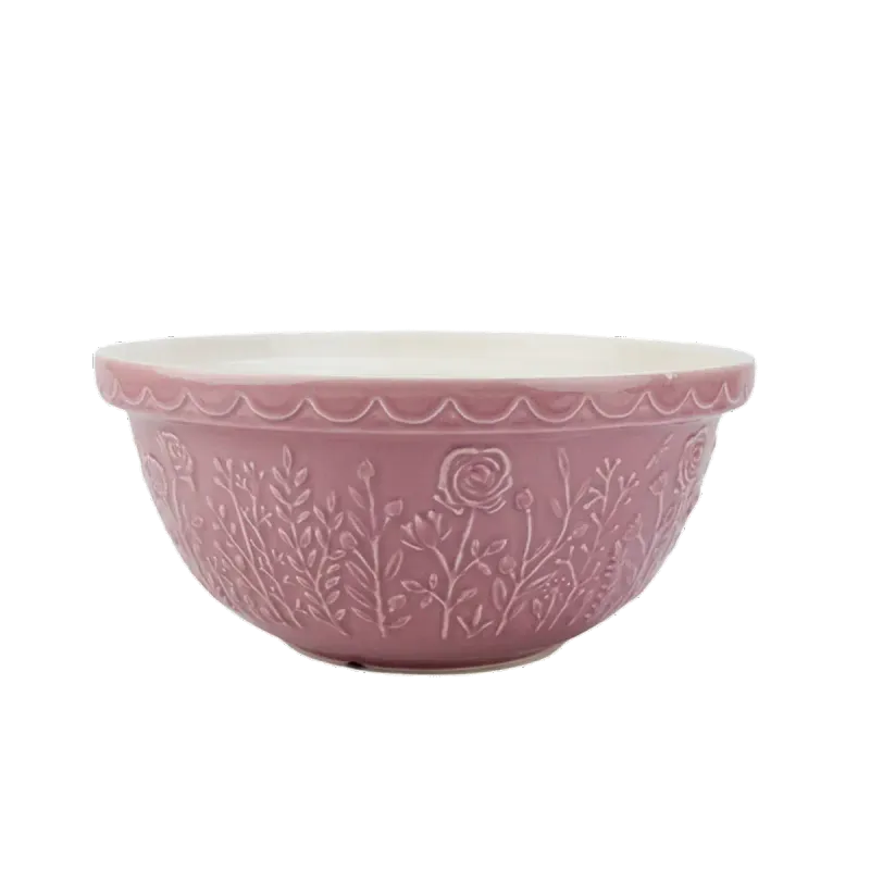 12" Pink Rose Mixing Bowl