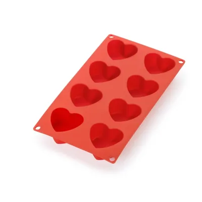 8 cavity Silicone Heart Molds