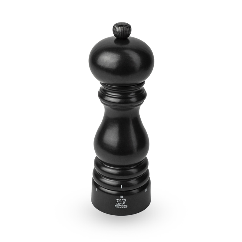 U-select 7" Satin Black Lacquer Pepper Mill