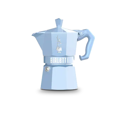 Bialetti Moka 3 cup Light Blue Espresso Maker