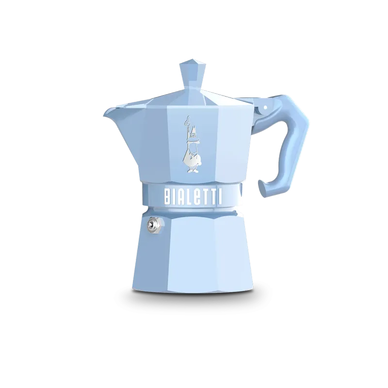 Bialetti Moka 3 cup Light Blue Espresso Maker