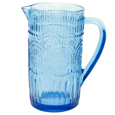 Blue Glass Pitcher