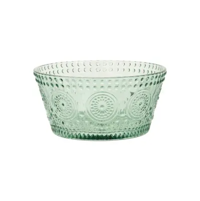 12oz Sage Green Glass Dessert Bowl