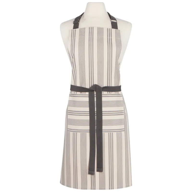 Grey Pencil Stripe Apron