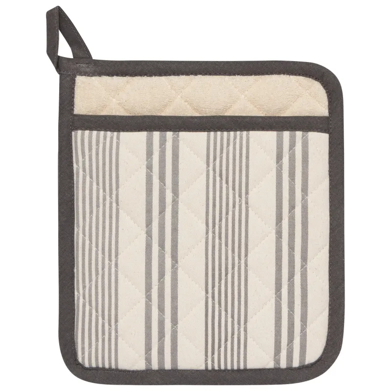 Grey Pencil Stripe Potholder