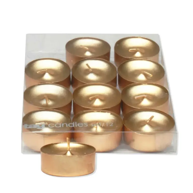 Gold Tealights, set of 12
