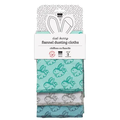 Set of 3 Dust Bunny Microfiber Dusting Cloths