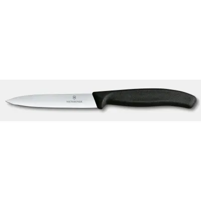 4" Black Spear Point Paring Knife