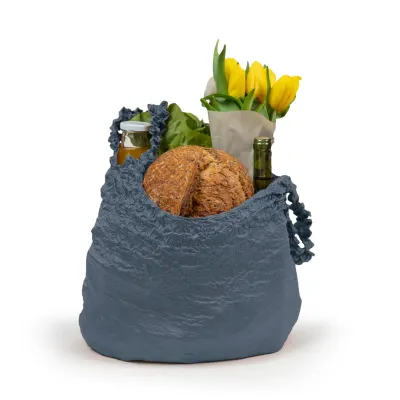 Sea Blue Stretchy Reusable Tote Bag