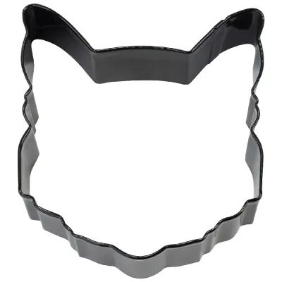 3.5" Black Cat Face Cookie Cutter
