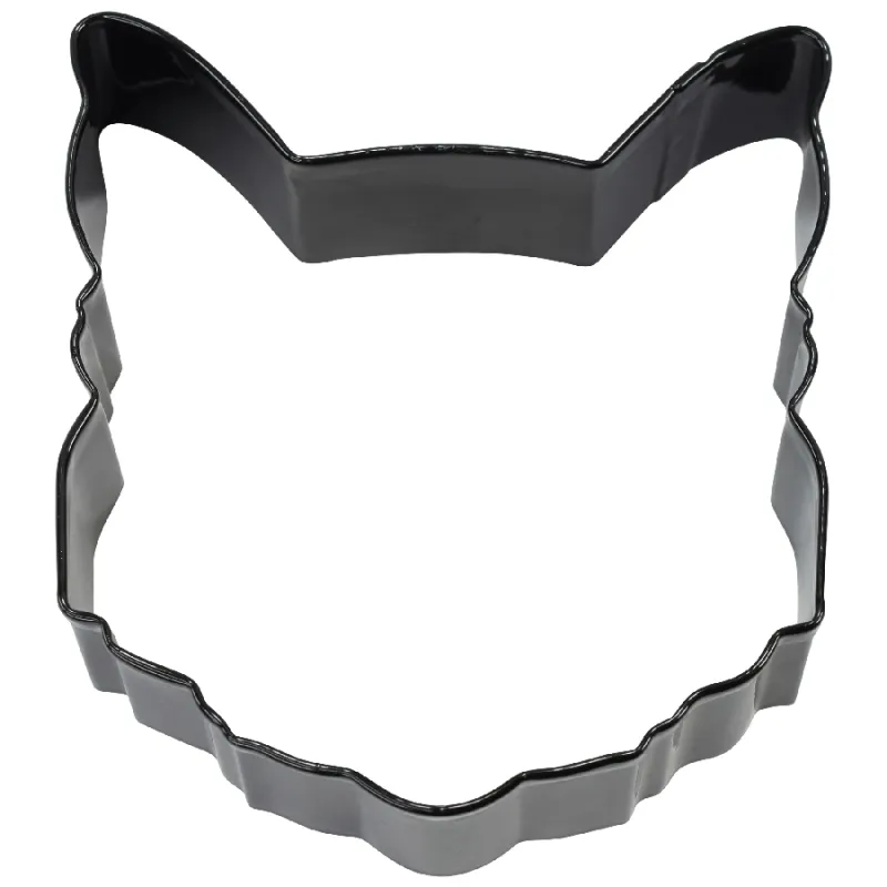 3.5" Black Cat Face Cookie Cutter