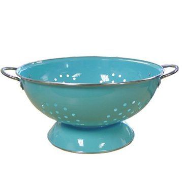 7 quart Turquoise Colander