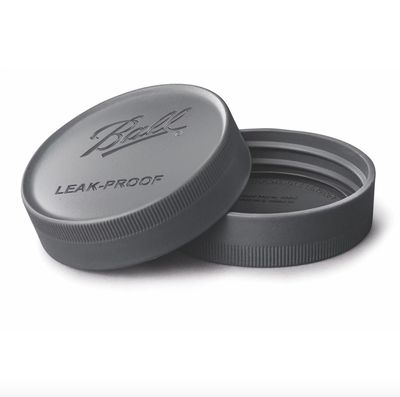 Wide Mouth Leak-Proof Plastic Lids, set of 6