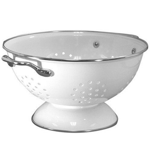 3 quart White Colander