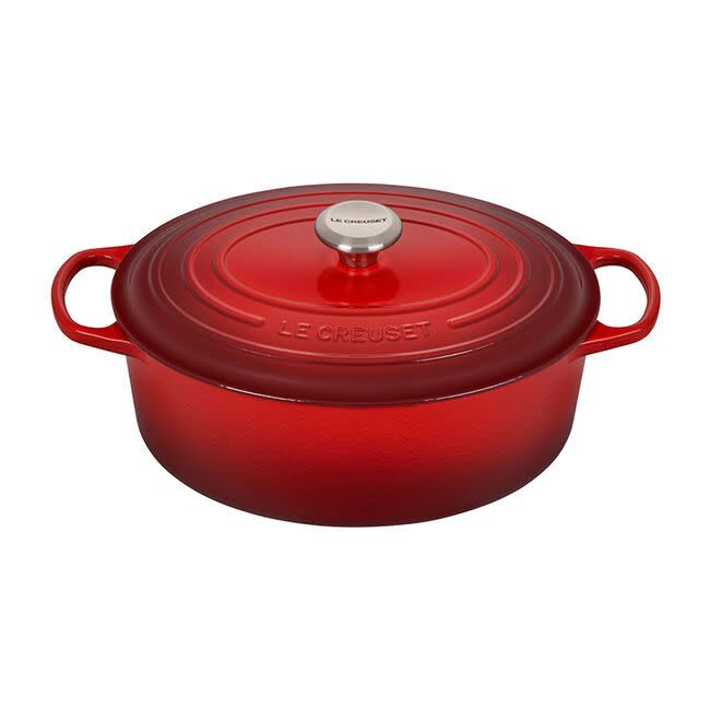 Le Creuset 6.75 quart Oval Cherry Dutch Oven