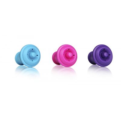 Vacu Vin Multicolor Stoppers, set of 3