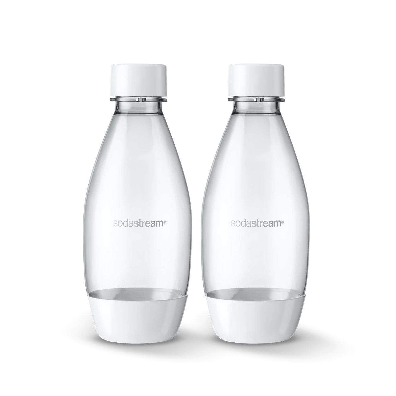 0.5 liter White Dishwasher Safe Sodastream Bottles, set of 2