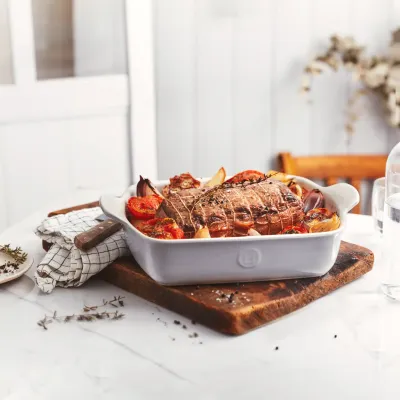 Emile Henry 9x9" Pearl Grey Baking Dish (2 quart)