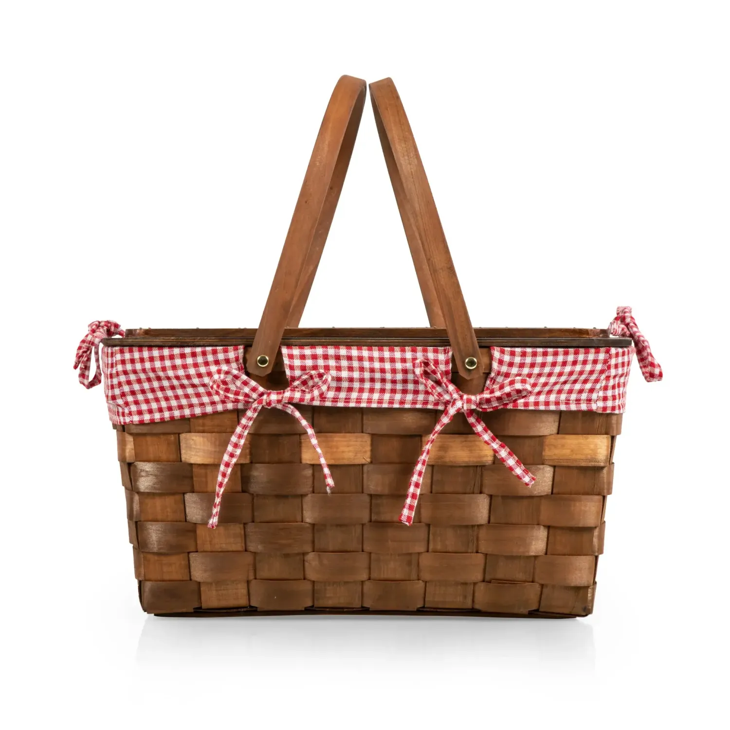 Picnic Time Red Gingham Picnic Basket