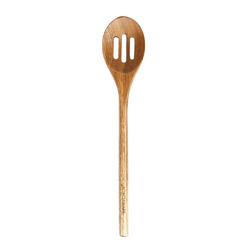 13" Acacia Slotted Spoon