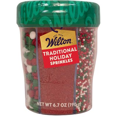 Wilton Traditional Christmas Sprinkles, 6 varieties