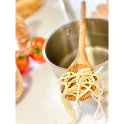 Olive Wood Spaghetti Server