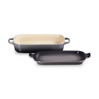 Le Creuset 3 quart Oyster Baking Dish with Platter Lid