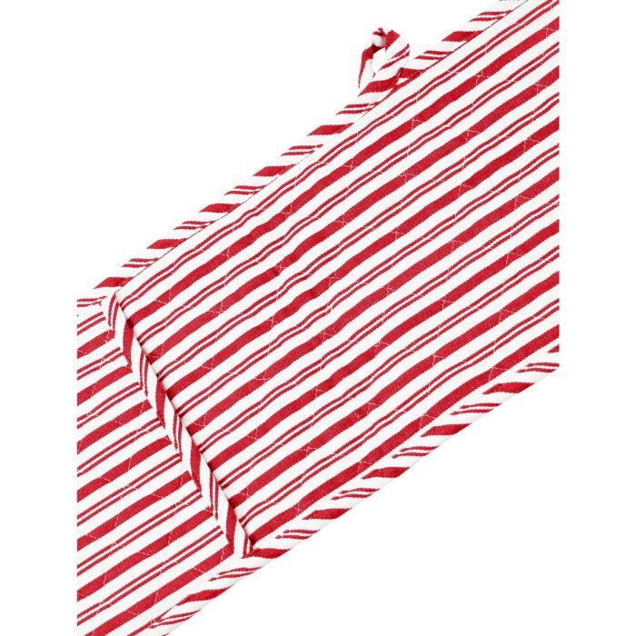 Red Striped Double Oven Mitt