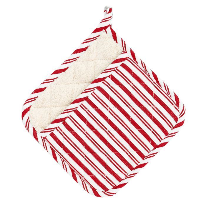 Red Striped Potholder