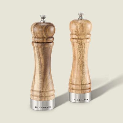 8.5" Acacia Salt &amp; Pepper Mill Set