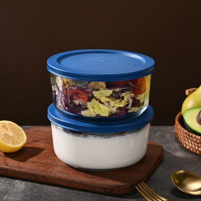 4 cup Round Glass Storage Bowl with Lid