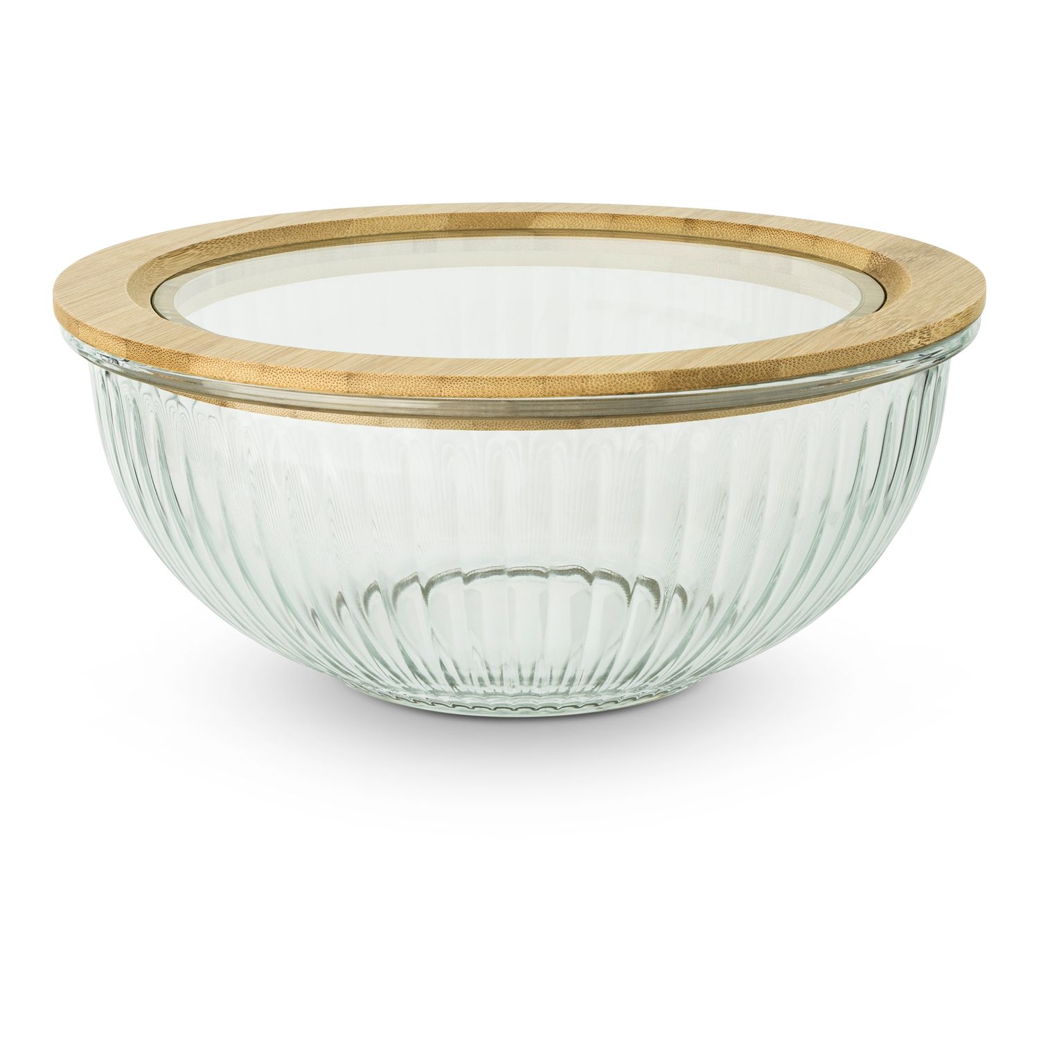 8.5 cup Gass Bowl &amp; Bamboo Lid