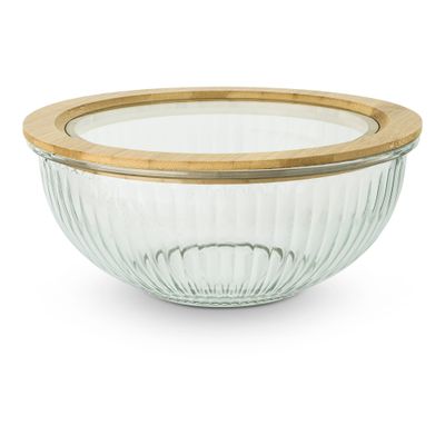 8.5 cup Gass Bowl &amp; Bamboo Lid