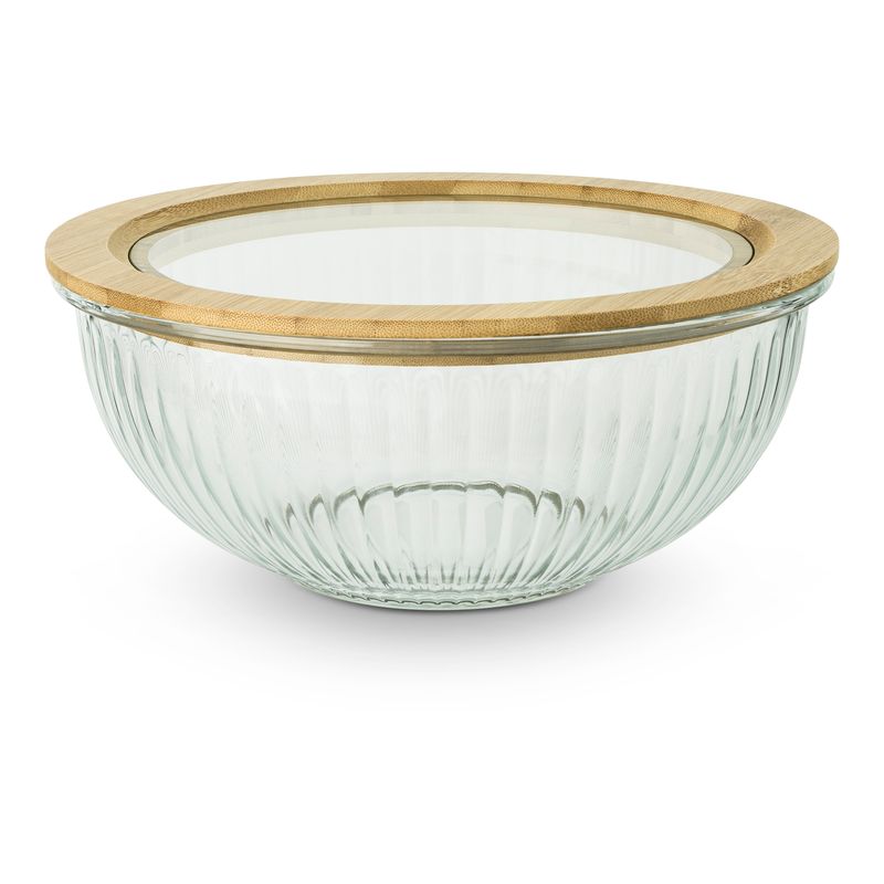 8.5 cup Gass Bowl &amp; Bamboo Lid