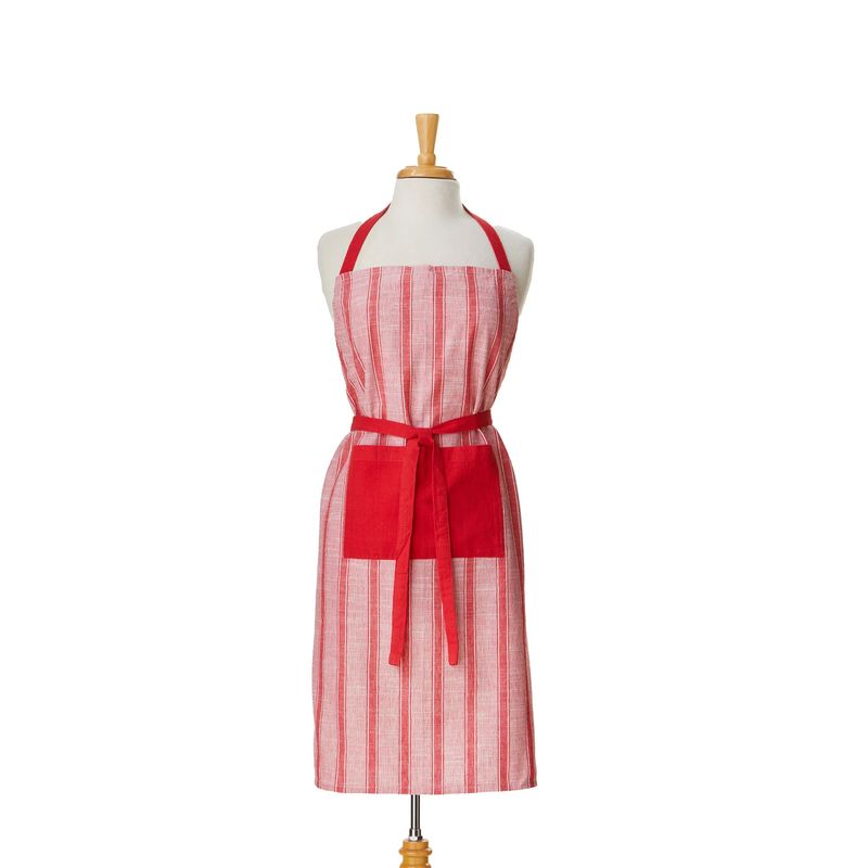Red &amp; White Striped Apron