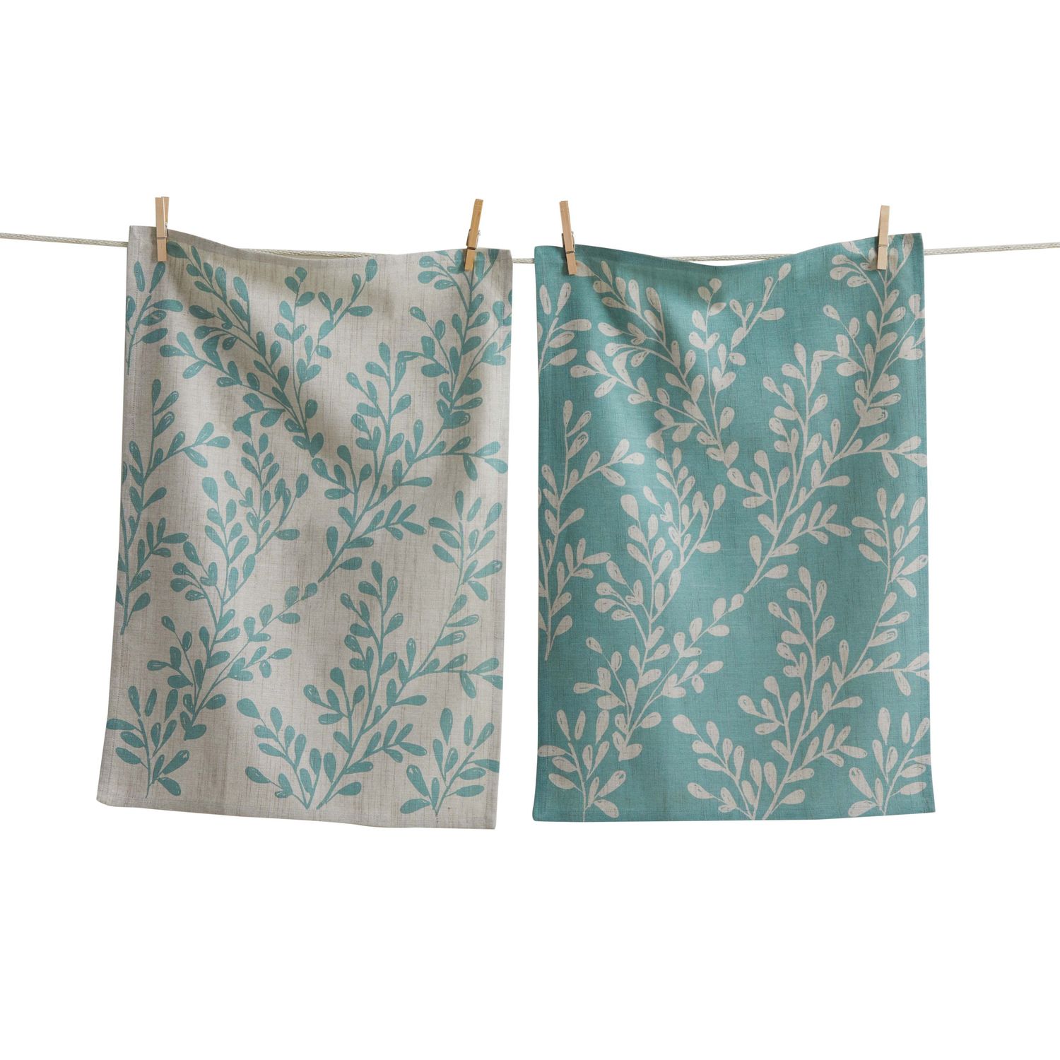 Leafy Vine Dishtowels, set of 2