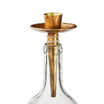 Brass Bottle Stopper Candle Holder
