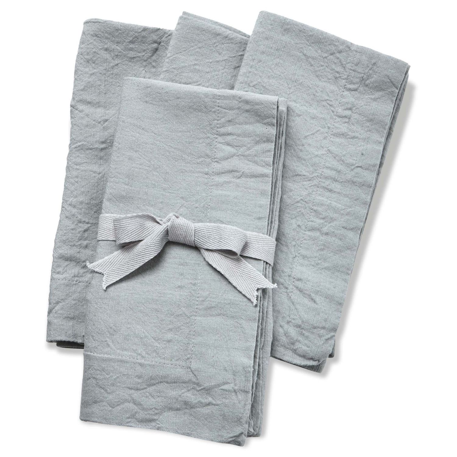 Light Blue Slub Napkins, set of 4