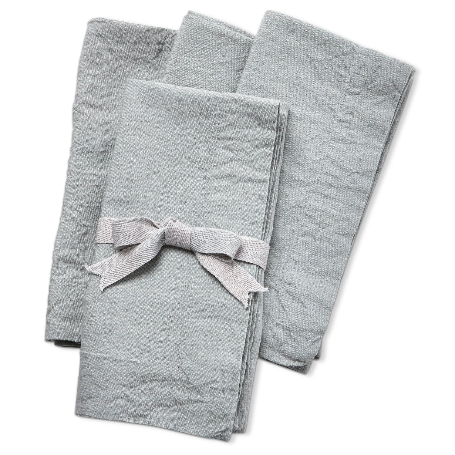 Grey Slub Napkins, set of 4