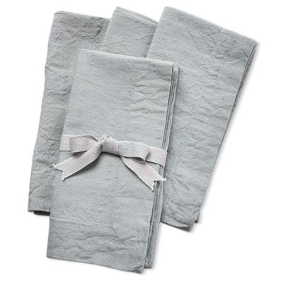 Grey Slub Napkins, set of 4