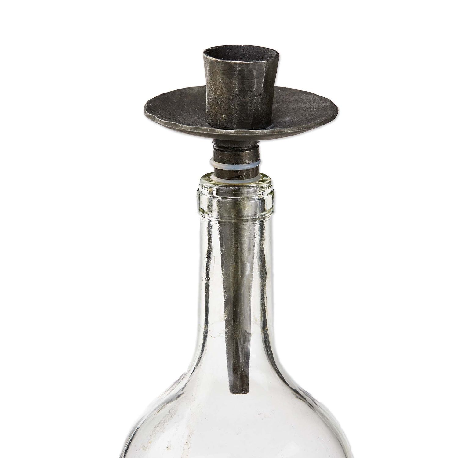 Iron Bottle Stopper Candle Holder