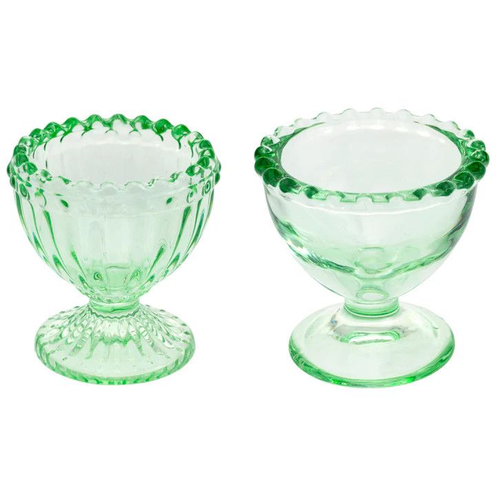 Green Glass Egg Cup