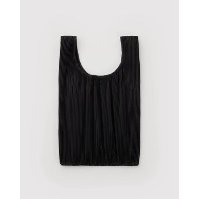 Black Pleated Baggu Reusable Tote Bag